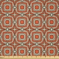 thumbnail image 1 of Ambesonne Geometric Fabric by the Yard Microfiber, Squares Rhombuses, 3 Yards, Burnt Sienna Beige, 1 of 2