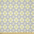 thumbnail image 1 of Ambesonne Geometric Fabric by the Yard Microfiber, Tile Style Squares, 10 Yards, Pale Yellow Pale Grey, 1 of 2