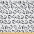 thumbnail image 1 of Ambesonne Geometric Fabric by the Yard Microfiber, Triangular Formations, 3 Yards, Dimgray Pale Grey, 1 of 2