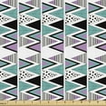 thumbnail image 1 of Ambesonne Geometric Fabric by the Yard Upholstery, 80s Memphis Zigzag, 5 Yards, Lavender Cadet Blue, 1 of 5