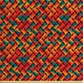 thumbnail image 1 of Ambesonne Geometric Fabric by the Yard Upholstery, Abstract Funky Waves, 10 Yards, Jade Green Orange, 1 of 4