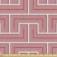 thumbnail image 1 of Ambesonne Geometric Fabric by the Yard Upholstery, Bohemian Mosaic Lines, 2 Yards, Dark Pink and White, 1 of 5