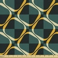 thumbnail image 1 of Ambesonne Geometric Fabric by the Yard Upholstery, Checkered Pattern Rings, 2 Yards, Multicolor, 1 of 5