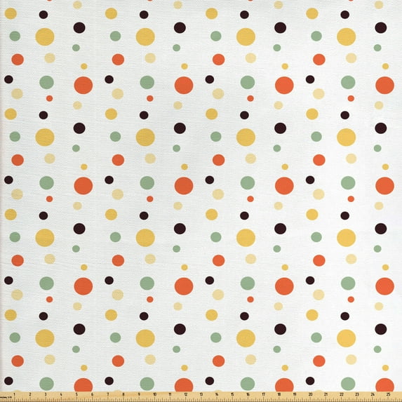 Ambesonne Geometric Fabric by the Yard Upholstery, Circes Sports Fun, 10 Yards, Multicolor