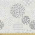 thumbnail image 1 of Ambesonne Geometric Fabric by the Yard Upholstery, Circles and Inner Motifs, 10 Yards, Charcoal Grey Eggshell, 1 of 5