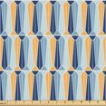 thumbnail image 1 of Ambesonne Geometric Fabric by the Yard Upholstery, Colorful Repetitive Ties, 5 Yards, Pale Orange and Teal, 1 of 5