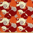 thumbnail image 1 of Ambesonne Geometric Fabric by the Yard Upholstery, Colorful Spiral Lines, 5 Yards, Multicolor, 1 of 4
