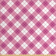 thumbnail image 1 of Ambesonne Geometric Fabric by the Yard Upholstery, Diagonal Pastel Color, 5 Yards, Fuchsia Pale Pink White, 1 of 4