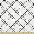 thumbnail image 1 of Ambesonne Geometric Fabric by the Yard Upholstery, Dotted Diamond Pattern, 10 Yards, White Black, 1 of 5