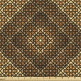 thumbnail image 1 of Ambesonne Geometric Fabric by the Yard Upholstery, Ethnic Mosaic Patterns, 10 Yards, Pale Brown and Orange, 1 of 5