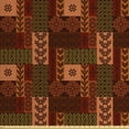 thumbnail image 1 of Ambesonne Geometric Fabric by the Yard Upholstery, Folk Shape, 2 Yards, Pink Green and Brown, 1 of 4
