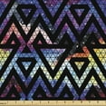thumbnail image 1 of Ambesonne Geometric Fabric by the Yard Upholstery, Galaxy Theme Lines, 1 Yard, Multicolor, 1 of 5