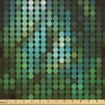 thumbnail image 1 of Ambesonne Geometric Fabric by the Yard Upholstery, Greenish Hexagons Art, 3 Yards, Fern Green Sea Blue, 1 of 5