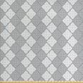 thumbnail image 1 of Ambesonne Geometric Fabric by the Yard Upholstery, Greyscale Flowers, 2 Yards, Pale Grey White, 1 of 4