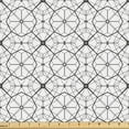 thumbnail image 1 of Ambesonne Geometric Fabric by the Yard Upholstery, Intersecting Lines Grid, 5 Yards, Coconut and Charcoal Grey, 1 of 5