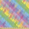 thumbnail image 1 of Ambesonne Geometric Fabric by the Yard Upholstery, LGBTIQ Pride Print Art, 10 Yards, Pink Shamrock Green, 1 of 5