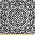 thumbnail image 1 of Ambesonne Geometric Fabric by the Yard Upholstery, Lace Style Illustration, 3 Yards, Charcoal Grey White, 1 of 4