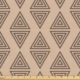thumbnail image 1 of Ambesonne Geometric Fabric by the Yard Upholstery, Nested Tribal Triangles, 5 Yards, Umber and Ecru, 1 of 1