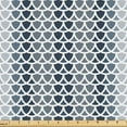 thumbnail image 1 of Ambesonne Geometric Fabric by the Yard Upholstery, Overlapping Abstract Art, 3 Yards, Dark Slate Blue and White, 1 of 5