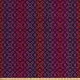thumbnail image 1 of Ambesonne Geometric Fabric by the Yard Upholstery, Psychedelic Grid Motif, 2 Yards, Charcoal Grey and Multicolor, 1 of 4