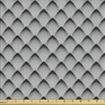 thumbnail image 1 of Ambesonne Geometric Fabric by the Yard Upholstery, Repeating Striped Shapes, 5 Yards, Charcoal Grey White, 1 of 5