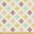 thumbnail image 1 of Ambesonne Geometric Fabric by the Yard Upholstery, Retro Striped Squares Art, 10 Yards, Pale Taupe and Pastel Green, 1 of 1