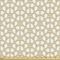 thumbnail image 1 of Ambesonne Geometric Fabric by the Yard Upholstery, Rhombus Mosaic Pattern, 1 Yard, Pale Brown White, 1 of 5