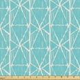 thumbnail image 1 of Ambesonne Geometric Fabric by the Yard Upholstery, Triangular Rectangles Art, 1 Yard, Turquoise and Champagne, 1 of 5