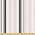 thumbnail image 1 of Ambesonne Geometric Fabric by the Yard Upholstery, Vertical Line Retro Plot, 1 Yard, Dark Grey Soft Pink, 1 of 5