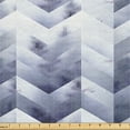 thumbnail image 1 of Ambesonne Geometric Fabric by the Yard Upholstery, Zigzag Shaped Squares Art, 5 Yards, Dark Indigo Pale Grey, 1 of 5