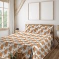 thumbnail image 1 of Ambesonne Geometric Fitted & Flat Sheet with Sham 3 Pcs Set, Linear Pattern Print Art, Twin, Pale Earth Yellow and Ivory, 1 of 5