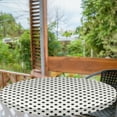 thumbnail image 1 of Ambesonne Geometric Fitted Round Tablecloth, Large Polka Dots, 56"- 60" Diameter, Black White, 1 of 5