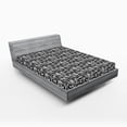 thumbnail image 1 of Ambesonne Geometric Fitted Sheet 2 Pcs Set, Monochrome Swirled Vortex, King, Black and White, 1 of 3