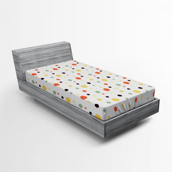 Ambesonne Geometric Fitted Sheet, Circes Sports Fun, Twin Size, Multicolor