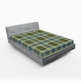 thumbnail image 1 of Ambesonne Geometric Fitted Sheet, English Folk Texture, Queen Size, Slate Blue Blue Grey, 1 of 3