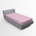 thumbnail image 1 of Ambesonne Geometric Fitted Sheet, Modern Striped Art, Twin XL Size, White Pink Grey, 1 of 2