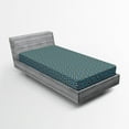thumbnail image 1 of Ambesonne Geometric Fitted Sheet, Nested Square Pattern, Twin Size, Brown and Sky Blue, 1 of 3