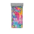 thumbnail image 1 of Ambesonne Geometric Fitted Sheet & Pillow Sham Set, Abstract Blurry Image, Twin, Multicolor, 1 of 2
