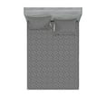 thumbnail image 1 of Ambesonne Geometric Fitted Sheet & Pillow Sham Set, Abstract Hipster Pattern, Full, Black and White, 1 of 2