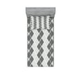 thumbnail image 1 of Ambesonne Geometric Fitted Sheet & Pillow Sham Set, Abstract Symmetric Lines, Twin, Pale Grey White Black, 1 of 2