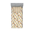 thumbnail image 1 of Ambesonne Geometric Fitted Sheet & Pillow Sham Set, Angled Cyclic Tile, Twinxl, Multicolor, 1 of 3
