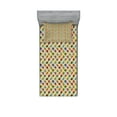 thumbnail image 1 of Ambesonne Geometric Fitted Sheet & Pillow Sham Set, Circular Tile Arrangement, Twinxl, Multicolor, 1 of 2