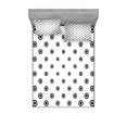 thumbnail image 1 of Ambesonne Geometric Fitted Sheet & Pillow Sham Set, Different Shapes, Full, Black White, 1 of 2