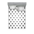 thumbnail image 1 of Ambesonne Geometric Fitted Sheet & Pillow Sham Set, Different Shapes, Queen, Black White, 1 of 2
