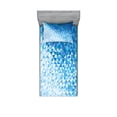 thumbnail image 1 of Ambesonne Geometric Fitted Sheet & Pillow Sham Set, Digital Ombre Mosaic, Twinxl, Dark Blue and White, 1 of 2