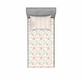 thumbnail image 1 of Ambesonne Geometric Fitted Sheet & Pillow Sham Set, Doodle Circular Shapes, Twinxl, Multicolor, 1 of 3