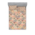 thumbnail image 1 of Ambesonne Geometric Fitted Sheet & Pillow Sham Set, Floral Old Display, Full, Multicolor, 1 of 2