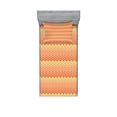 thumbnail image 1 of Ambesonne Geometric Fitted Sheet & Pillow Sham Set, Gradient Blended Chevron, Twinxl, Multicolor, 1 of 2