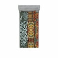 thumbnail image 1 of Ambesonne Geometric Fitted Sheet & Pillow Sham Set, Grey Rounds in Border, Twinxl, Marigold Orange, 1 of 2
