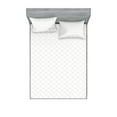 thumbnail image 1 of Ambesonne Geometric Fitted Sheet & Pillow Sham Set, Modern Dotted Squares, Full, Grey White, 1 of 2